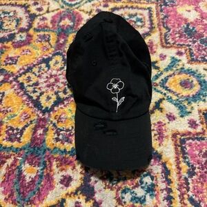 KBETHOS Black Floral Embroidered Hat